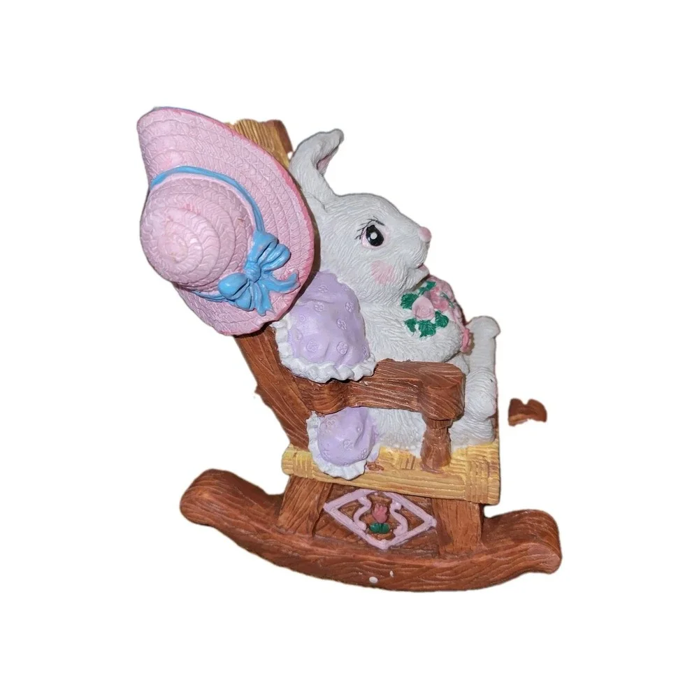 Easter Bunny‎ in Rocking Chair Music Box Plays the Song 